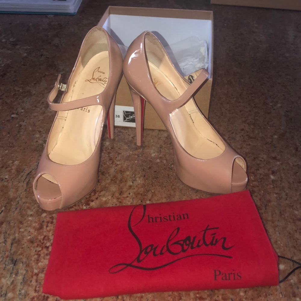 CHRISTIAN LOUBOUTIN JANE VENDOME 120mm 38(fits7.5)